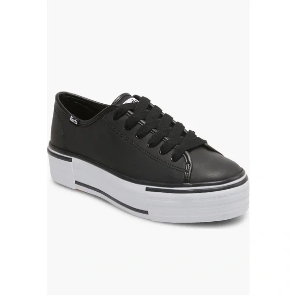 Keds Shoes Keds Triple Up Leather Foxing Sneakers Black White